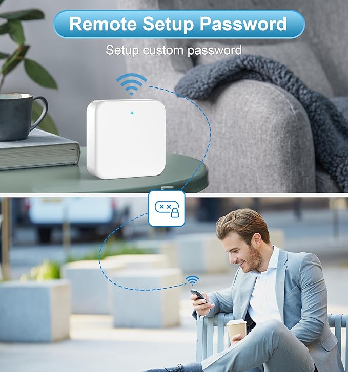 Veise G2 Gateway, Smart Deadbolt Wi-Fi Gateway, Remote Control, Compatible with DD Lock APP and TT Lock APP Remote Control