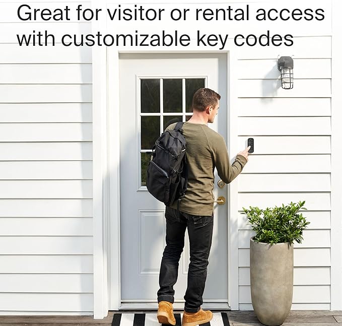 Level Smart Keypad Lock Accessory for Use with Any Level Smart Lock or Bolt, Weatherproof with LED Backlight, Bluetooth-Enabled Door Lock Accessory for Keyless Entry (Matte Black)