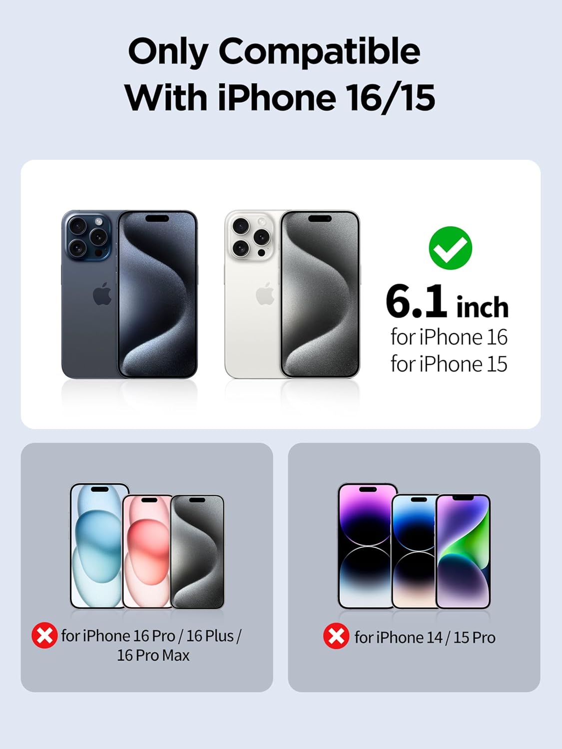 Compatible for iPhone 16/iPhone 15 Privacy Screen Protector Tempered Glass 6.1 Inch, Pink Gradient Anti Spy Anti Blue Light HD Easy Installation