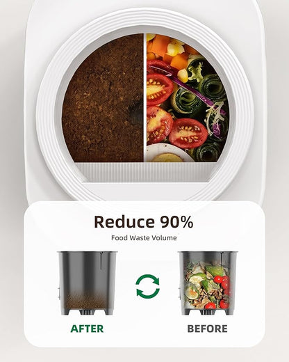 4L Electric Composter for Kitchen, Smart Countertop Compost Bin, Odorless | Low Noise | Auto-Cleaning | Turn Food Waste into Fertilizer Composter Home Indoor Fertilizer Machine