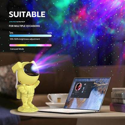 SFOUR Astronaut Galaxy Projector Night Light，Lights for Bedroom,Kids Room Decor Aesthetic, Adjustable Head Angle,Gift for Kids Adults Home Party Ceiling Decor，Christmas Gift