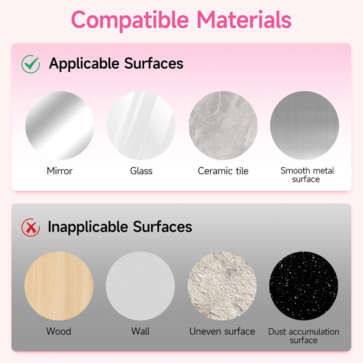 Silicone Suction Cup Phone Case Mount Double Sided, Phone Accessories Hands-Free Strong Grip Holder for Selfies and Videos, Silicon Phone Stand for iPhone and Android Lavender