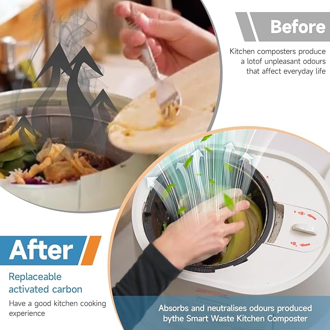 2 Pack Charcoal Refills for Lomi Smart Waste Kitchen Composter, 1.0 Pounds (Activated Charcoal Filters Keep Your Kitchen Smelling Fresh and Odour-Free)