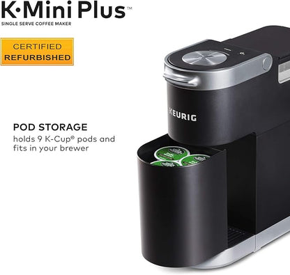 Keurig K-Mini Plus Coffee Maker, Certified Refurbished, Black (Renewed)