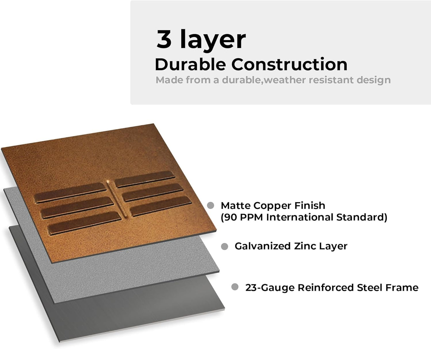 Worth Garden 28" H. Large Metal Planter Set of 2, Classic Matte Bronze Retro Finish Tall Square Tapered Steel Flower Plant Pots for Indoor & Outdoor Use - Insert Plate with Drain Holes, Air Vents