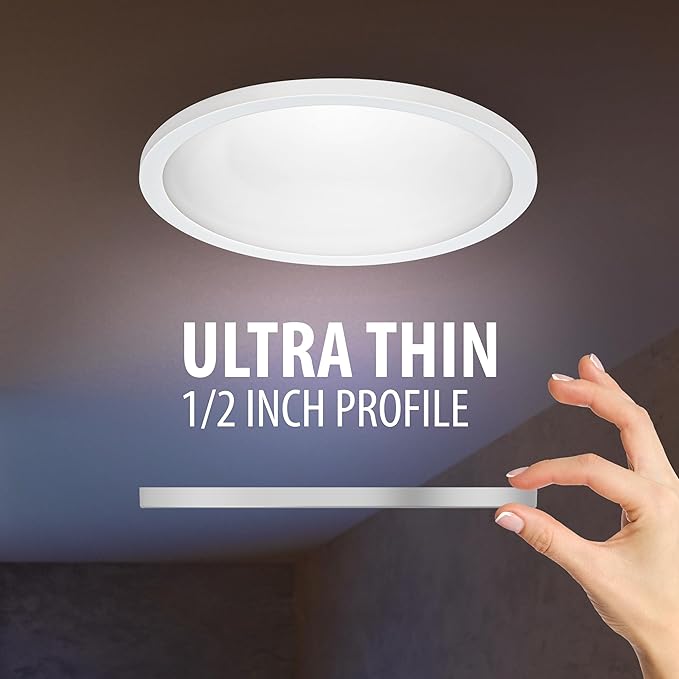 Feit Electric LED Ceiling Downlight, Dimmable Flat Panel Ceiling Light with Color Selection (5CCT), TP24 Adapter Included