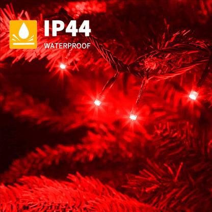 XTF2015 105ft 300 LED Christmas String Lights, End to End Plug 8 Modes Christmas Lights - UL Certified - Outdoor Indoor Fairy Light Christma s Tree, Patio, Garden, Party, Wedding, Holiday (Red)