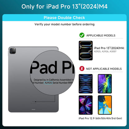 Transparent Case with Keyboard for 2024 iPad Pro 13 inch (M4), iPad Pro 13,7-Color Backlit,Magic Wireless Keyboard, 360°Rotating,Multi-Touch trackpad,Pencil Holder,with Shortcuts,Blue