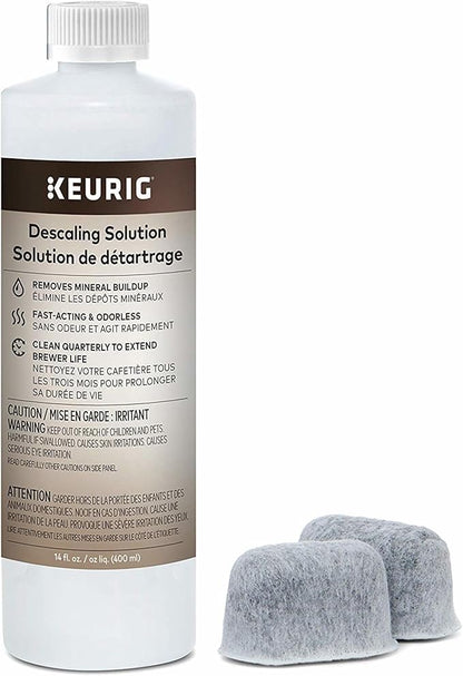 Keurig Brewer Care Kit with Descaling Solution and 2 Water Filter Cartridges, Compatible With All Keurig 2.0 and 1.0 K-Cup Pod Coffee Makers