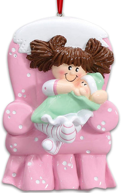 Personalized Sibling Christmas Ornaments 2024 - Sister Ornaments New Big Sister Family Ornaments Children My First Christmas as a Big Sisters Ornament Sibling