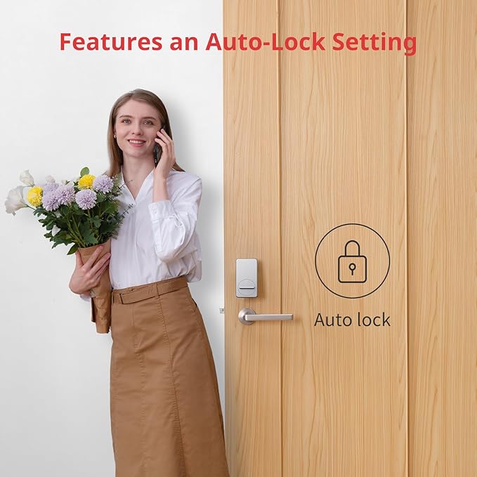SwitchBot Smart Lock, Bluetooth Electronic Deadbolt, Keyless Entry Door Lock for Front Door, Compatible with WiFi Bridge (Sold Separately), Fits Your Existing Deadbolt,for Airbnbs Vacation Rentals