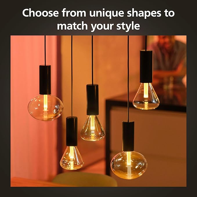 Philips Hue Lightguide G30 Small Globe Smart LED Bulb – Handblown Glass - Color Changing Light - Compatible with Amazon Alexa, Apple HomeKit and Google Assistant - Bluetooth and Hue Bridge Compatible