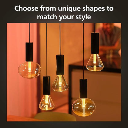 Philips Hue Lightguide G30 Small Globe Smart LED Bulb – Handblown Glass - Color Changing Light - Compatible with Amazon Alexa, Apple HomeKit and Google Assistant - Bluetooth and Hue Bridge Compatible