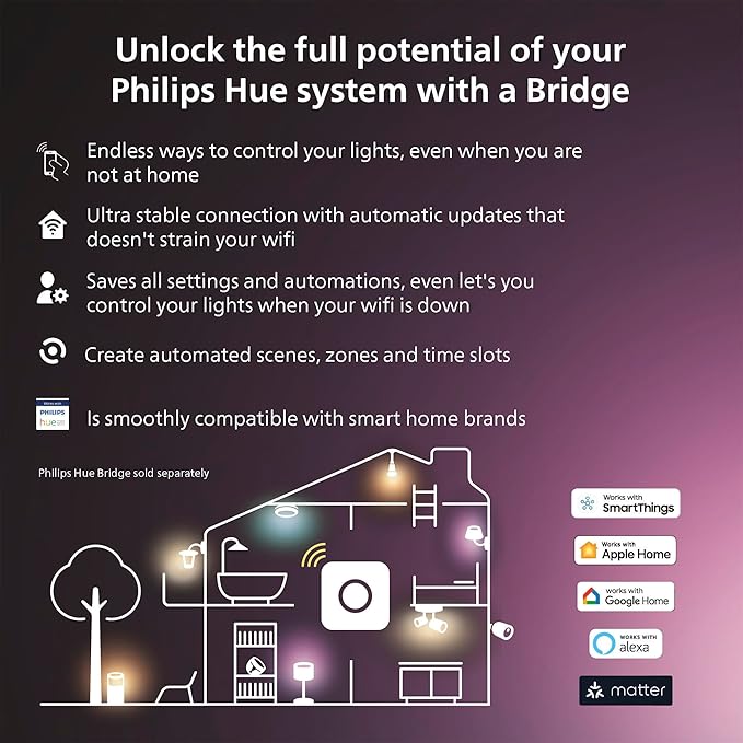 Philips Hue Twilight Smart LED Sleep and Wake-Up Lamp, White & Color Light, Bluetooth Compatible, Voice Control with Alexa, Apple Home & Google Assistant, Black