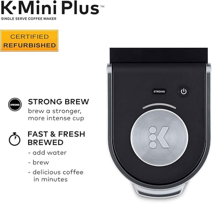 Keurig K-Mini Plus Coffee Maker, Certified Refurbished, Black (Renewed)