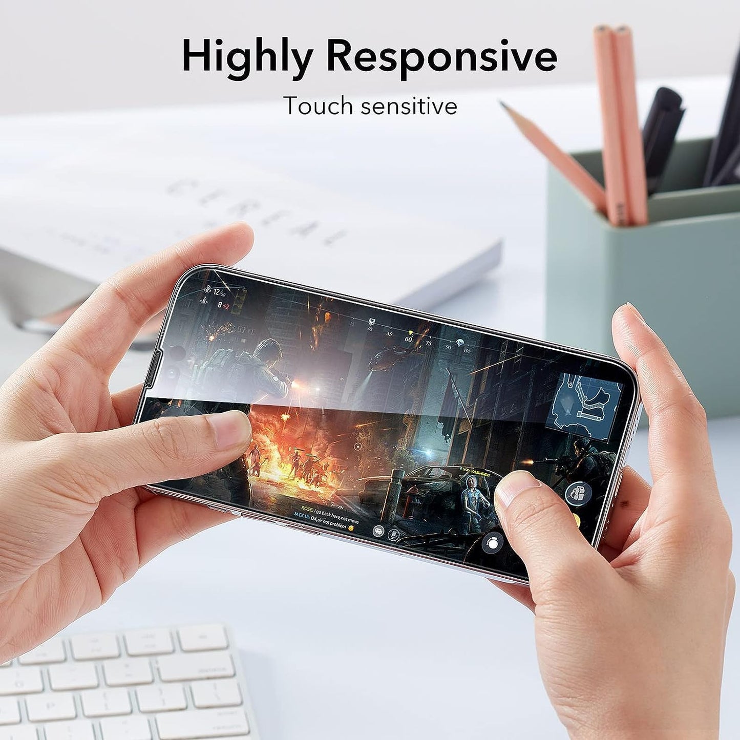 ESR 3 Pack for iPhone 14 Pro Screen Protector, [9H Hardness] [Military Grade Shatterproof] Tempered Glass Film with Easy Installation Tool, HD Clear, Scratch Resistant