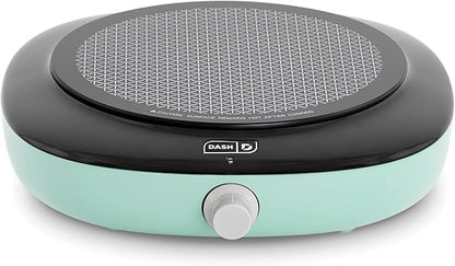 Dash Pyroceram Glass Burner - Designed for Multi-Function Cooking - Lightweight Device with Durable Pyroceram Glass - Quick Infrared Heating System & Five-Temperature Settings - Aqua