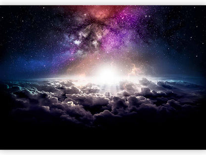 artgeist Wall Mural Galaxy 157x110 in - Non-Woven Wallpaper Fleece Wall Decor Photo Print Picture Image Design Home Mural Cosmos Sky Star Cloud Purple i-A-10009-a-a