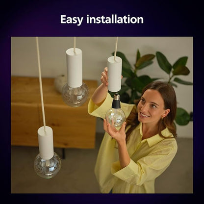 Philips Hue Lightguide G30 Small Globe Smart LED Bulb – Handblown Glass - Color Changing Light - Compatible with Amazon Alexa, Apple HomeKit and Google Assistant - Bluetooth and Hue Bridge Compatible