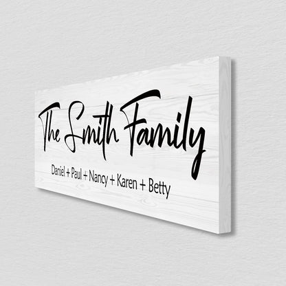 Personalized Family Name Wood Sign - Custom Last Name Plaque, New Family Established Sign, Wedding & Housewarming Gift, Rustic Home Wall Decor Plaque 16"x6"