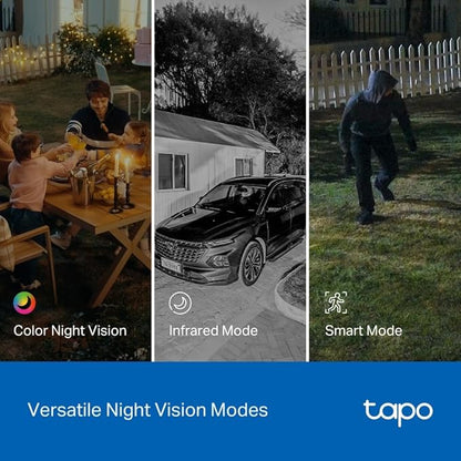 Tapo 2K Indoor/Outdoor Wired Security Camera - Works as a Baby Monitor & Pet Camera, Person/Motion/Baby Cry Detection, 2-Way Audio, Siren, Subscription-Free Local Storage or Optional Cloud, C113