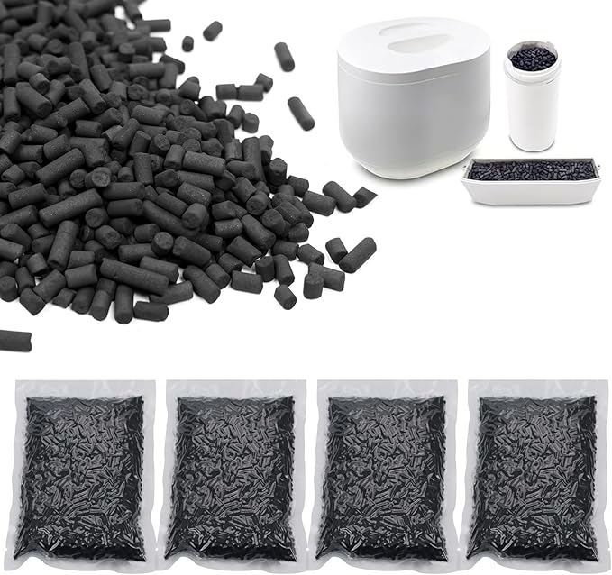 4 Pack Charcoal Refills for Lomi Smart Waste Kitchen Composter, 2.0 Pounds (Activated Charcoal Filters Keep Your Kitchen Smelling Fresh and Odour-Free)