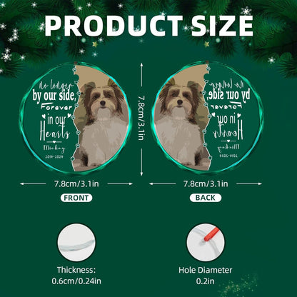 Personalized Glass Ornaments, Custom Glass Ornament with Name/Photo/Date,Customized Gifts for Pet, Round Designs