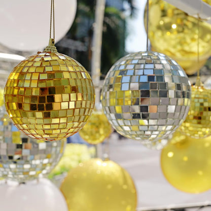 HARFINGTON 8 Sheet 3840 Pieces Self Adhesive Mirror Mosaic Tiles 5x5mm Small Square Mirror Tiles Sticker Disco Ball Stickers Mini Glass Tiles for DIY Craft Party Home Decoration, Brown