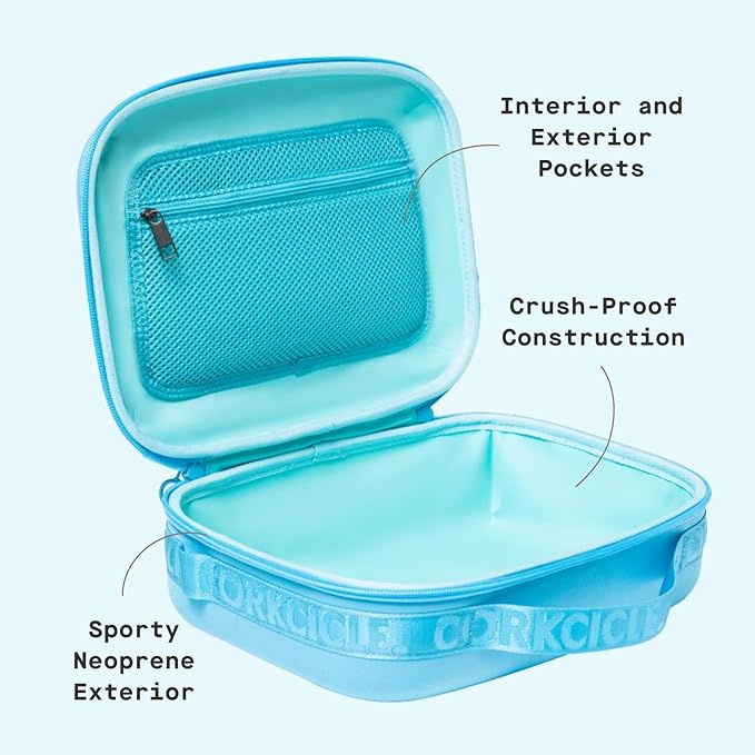 Corkcicle Lunchpod Insulated Lunch Bag - Crush-Proof Design - Food Safe Interior - Exterior & Interior Pockets - 11” x 8.75” x 4” - Summer Gift - Keeps Food Cold - Santorini Neoprene