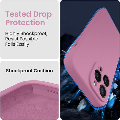 FireNova Designed for iPhone 13 Pro Max Case, Silicone [Camera Protection] Phone Case with [2 Screen Protectors], Soft Anti-Scratch Microfiber Lining Inside, 6.7 inch, Lilac Purple