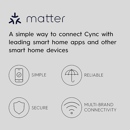 GE Cync Smart LED Light Bulbs, Color Changing Decorative Light Bulbs, Indoor WiFi Lights, Matter Compatible, Compatible with Alexa and Google Home, Candelabra Base (3 Pack)