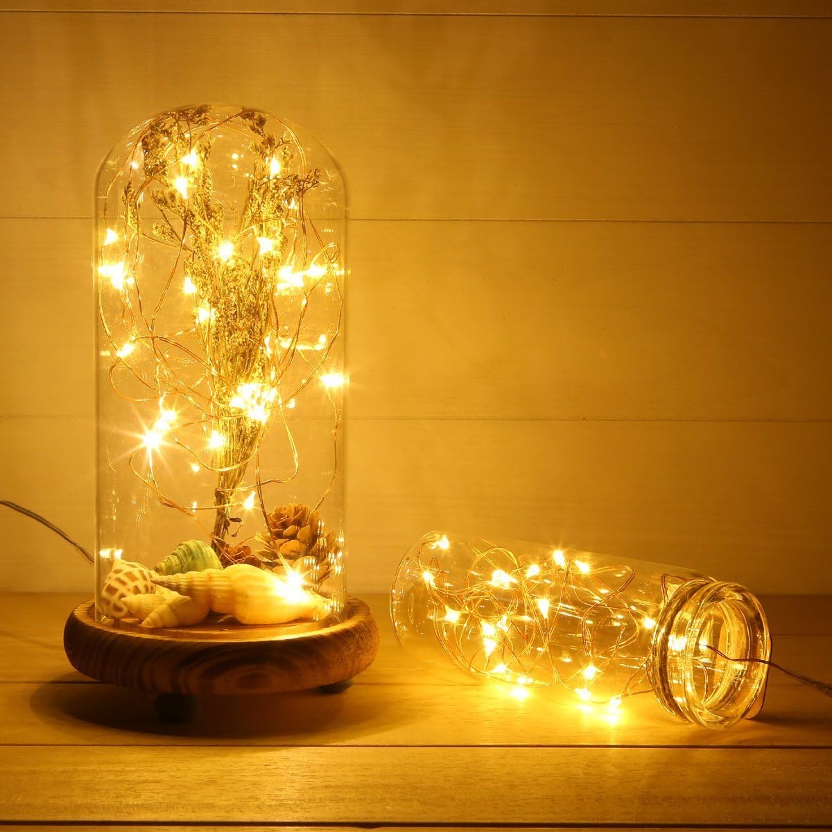 ANJAYLIA Fairy Lights, 10ft 30 LED Mini String Lights Battery Operated Firefly Starry Lights for Wedding, Bedroom, Party, Christmas, Warm White 2 Pack