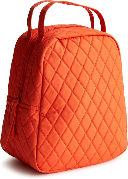 Vera Bradley Women's Premium Cotton Lunch Bag, Koi Orange, One Size