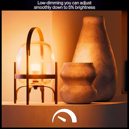 Philips Hue Smart LED A19 Bulb 4-Pack, Warm White Light 2700K, E26 Base, 9W, 810 Lumens, Dimmable, Works with Alexa, Google Assistant, and Apple Home