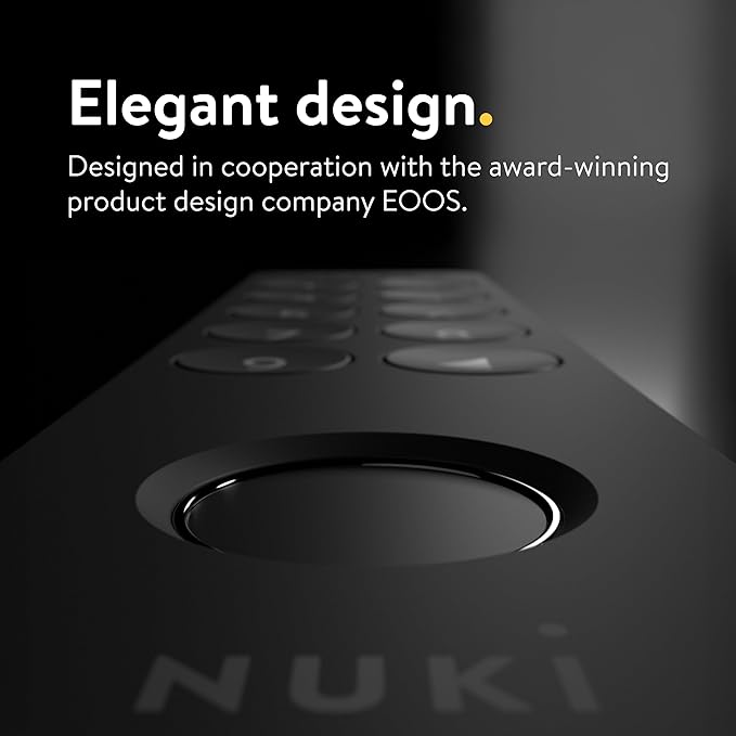 Nuki Keypad 2, Fingerprint Door Access, Secure Code Entry for Smart Lock, Easy Install, Keyless Entry for Kids, Seniors, Guests, Smartphone-Free Access