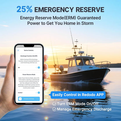 Redodo 12V 140Ah Dual Purpose Lithium Marine Battery, 1000CCA Group 31 Bluetooth Starting Battery with Self Heating, 2 Pack