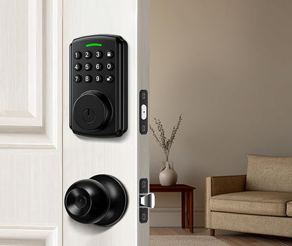 Front Door Lock Set | One Key for Two Lock | Keyless Entry Door Lock Deadbolt with Handle Set | Knob Handle