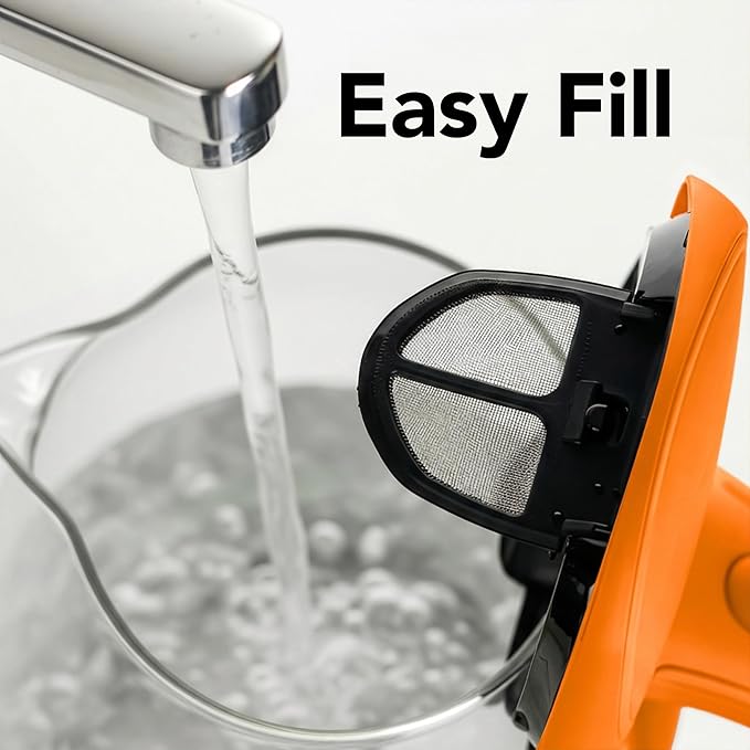 OVENTE Electric Kettle, 1.5L Borosilicate Glass Countertop Water Heater and Boiler for Coffee or Tea, BPA-Free, Auto Shut-Off, Boil-Dry Protection, Removable and Washable Spout Filter, Orange KG83O