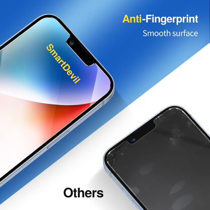 SMARTDEVIL 2-Pack Screen Protector for iPhone 13 Mini, Tempered Glass, HD Clear Film, Easy Installation, Dust-Free & Bubble-Free