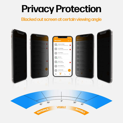 Power Theory Designed for iPhone 11, iPhone XR Privacy Screen Protector Tempered Glass Anti Spy protection [9H Hardness], Easy Install Kit, 99% HD Bubble Free Case Friendly, 2 Pack