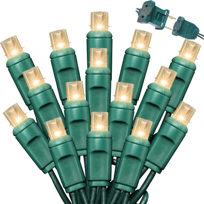 50 Count Warm White -30% Twinkle Bulbs and 70% Steady Burn Bulbs String Lights - 21.6FT LED Christmas Lights, Mini led Lights for Outdoor Home Holiday