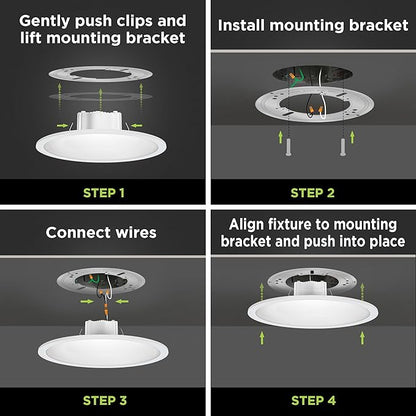 Feit Electric LED Ceiling Downlight, Dimmable Flat Panel Ceiling Light with Color Selection (5CCT), TP24 Adapter Included