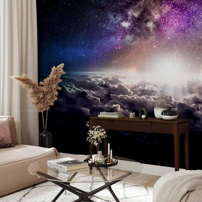artgeist Wall Mural Galaxy 173x124 in - Peel and Stick Self-Adhesive Wallpaper Removable Large Sticker Foil Wall Decor Print Design Mural Cosmos Sky Star Cloud Purple i-A-10009-a-a