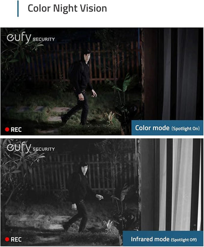 eufy security, eufyCam 2C Pro 4-Cam Kit, Wireless Home Security System with 2K Resolution, 180-Day Battery Life, HomeKit Compatibility, IP67, Night Vision, and No Monthly Fee.