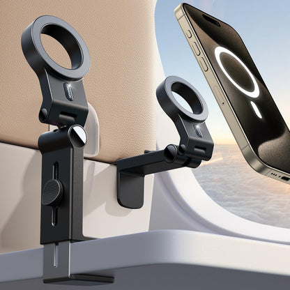 JOYROOM for Magsafe Airplane Phone Holder Travel Essentials,【Unlimited Scenery】 Hands-Free Plane Phone Holder, Airplane Travel Accessories for iPhone 16 Pro Max & Magsafe Case