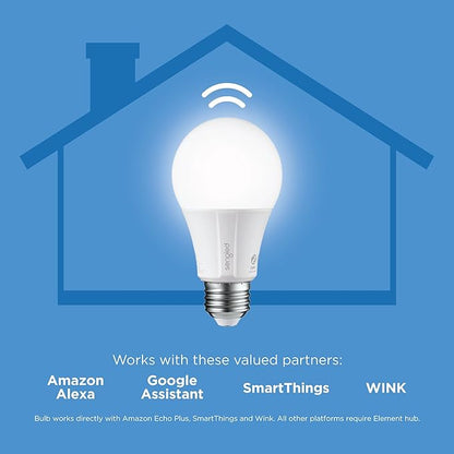 Sengled Zigbee Smart Bulb, Smart Hub Required, Works with SmartThings and Echo with built-in Hub, Voice Control with Alexa and Google Home, Daylight 60W Equivalent A19 Alexa Light Bulb, 1 Pack