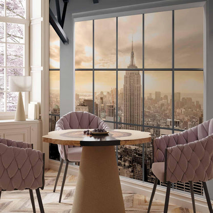 artgeist Wall Mural New York City 216x98 in - XXL Non-Woven Corner Wallpaper Fleece Angle Wall Decor Photo Print Picture Image Design Modern Window View Skyline Panorama c-A-0074-a-e
