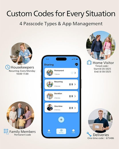 Philips WiFi Smart Lock with Handle, Fingerprint Keyless Entry Door Lock with WiFi Bridge, Smart Locks for Front Door with Handle Set, APP Remote Control, Work with Alexa&Google Assistant, Auto-Lock