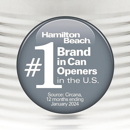 Hamilton Beach Walk 'n Cut Electric Can Opener for Kitchen, Use On Any Size, Automatic and Hand-Free, Cordless & Rechargeable, Easy Clean Removable Blade, Red (76506)