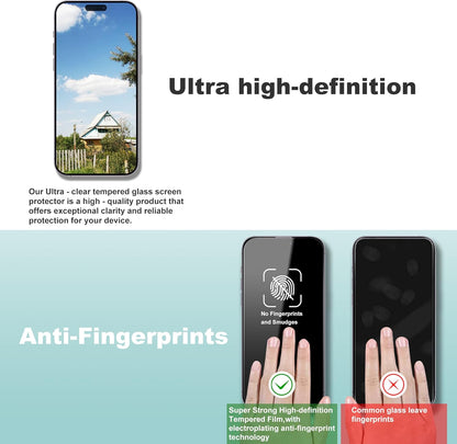 2 Pack Screen Protector Tempered Glass for iPhone 16 Pro Max 6.9-Inch Auto Dust Removal, No Bubbles, High Definition Clear, Easy Installation